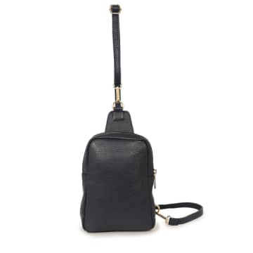 Attic Womenswear Leather Sling Bag In Black