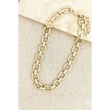 Attic Womenswear Envy Short Link Necklace In Gold