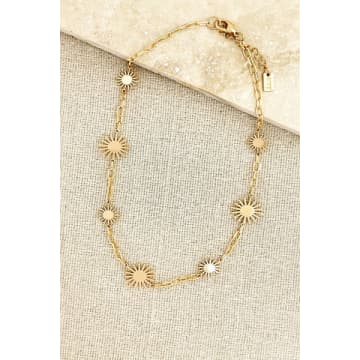 Attic Womenswear Envy Short Starburst Necklace In Gold