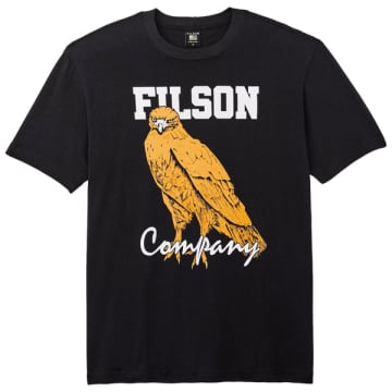Filson Ss Pioneer Graphic T-shirt In Black