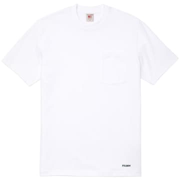 Filson Ss Pioneer Solid One Pocket T-shirt In White
