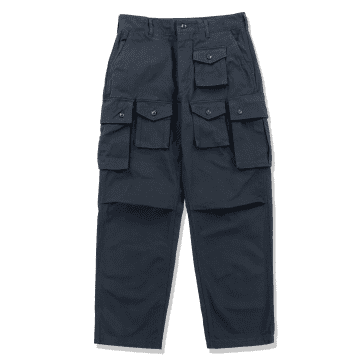 Engineered Garments Fa Trouser Cotton Ripstop Dark Navy In Blue