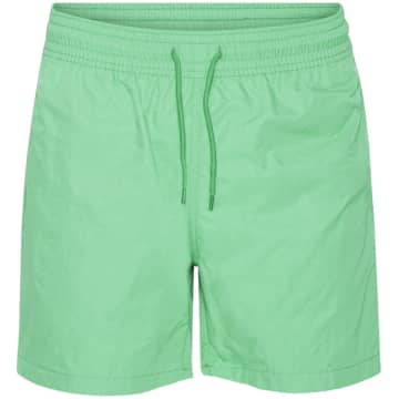 Shop Colorful Standard Spring Green Classic Swim Shorts