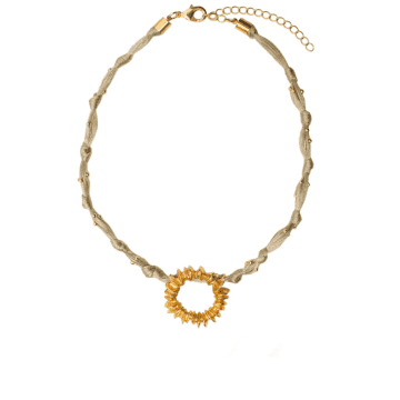 Pajarolimon Salare Beige Necklace In Gold