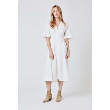 Berenice Rym Broderie Dress In White