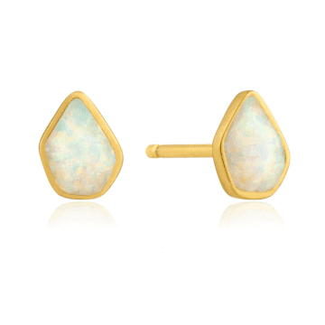 Ania Haie Opal Colour Stud Earrings In Gold
