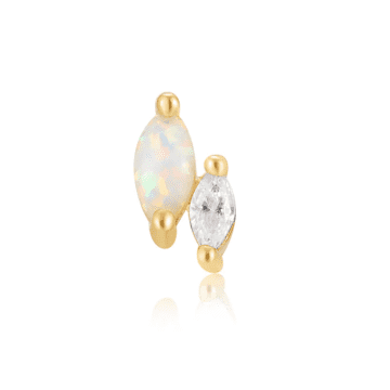 Ania Haie Kyoto Opal And Sparkle Marquise Single Earring In Metallic