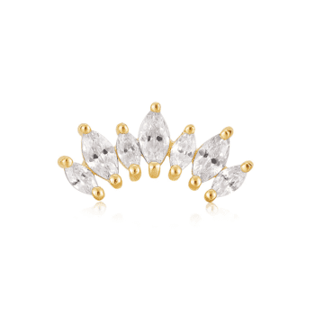 Ania Haie Sparkle Marquise Climber Single Earring In Gold