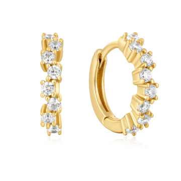 Ania Haie Sparkle Cluster Huggie Hoop Earrings In Gold