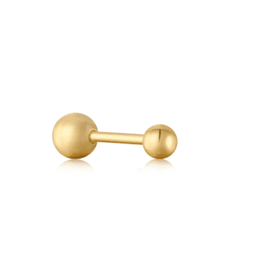 Ania Haie Mini Sphere Barbell Single Earring In Gold