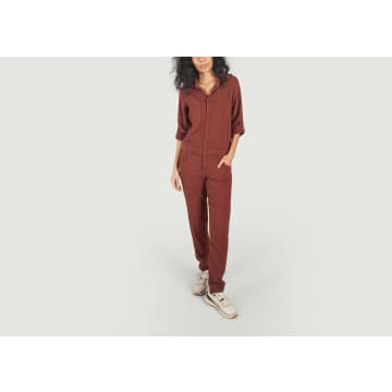 Emile And Ida Straight Jumpsuit In Cotton Gauze