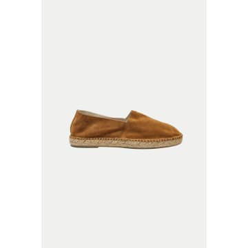 Selected Homme Cognac Ajo Suede Espadrille In Neutrals