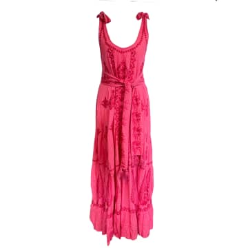 Pranella Alzaro Maxi Dress In Coral Pink