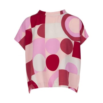Anonyme 60's Print Top In Pink