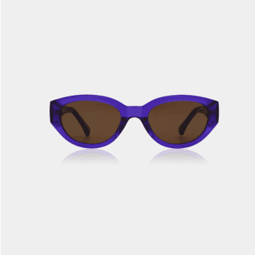 A.kjaerbede Winnie Round Sunglasses In Purple Transparent