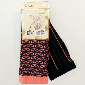 King Louie Pack Of 2 Lang And Orange Backstage Socks