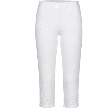 Womens Plain Plus Size Elasticated 3/4 Length Capri Trousers Pants Shorts  12-24 | eBay