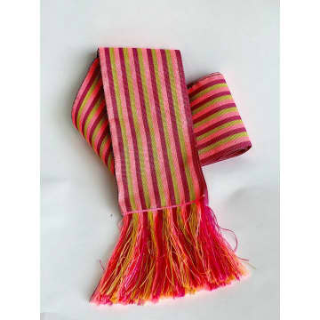 Nimo With Love Pink Yellow Striped Belt