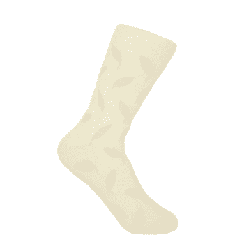 Peper Harow Cream Leaf Socks In Neutrals