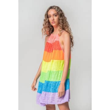 Pitusa Rainbow Mini Halter Popsicle Dress