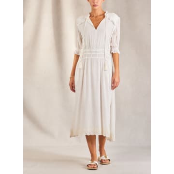 Mabe Ines White Midi Dress