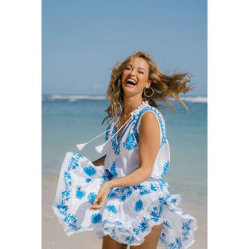 Pranella Celon Dress White/blue