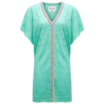 Shop Pitusa Mint Mini Abaya Dress In Green