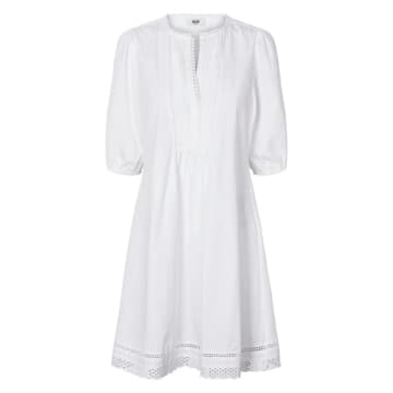 Moliin White Tracy Cotton Poplin Midi Dress