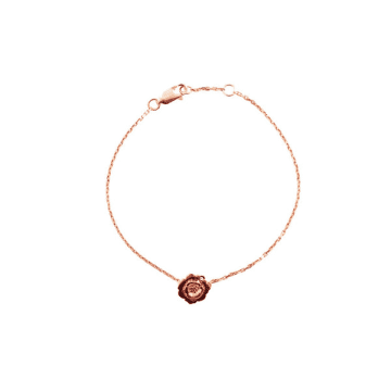 Pureshore Wildflower Bracelet In 18kt Rose Gold Vermeil With A White Diamond