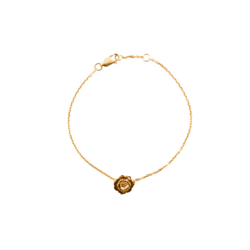 Pureshore Wildflower Bracelet In 18kt Yellow Gold Vermeil With A White Diamond