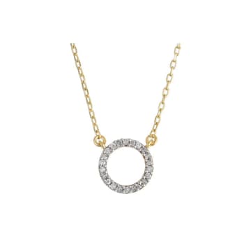 Pureshore Gold With White Diamonds Eos Halo Necklace