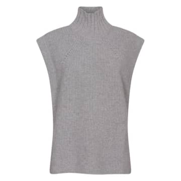 Suncoo Grey Sleevless Knit Waistcoat