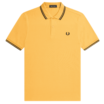 Fred Perry Slim Fit Twin Tipped Polo Golden Hour