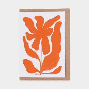Luz Preumayr Orange Growing Greetings Card