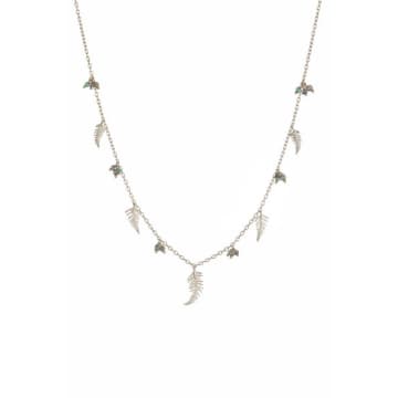 Amanda Coleman Botanical Multiple Fern Necklace In Silver In Metallic