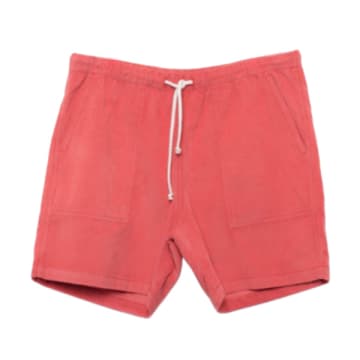 La Paz Formigal Beach Shorts In Spiced Coral Baby Cord In Pink