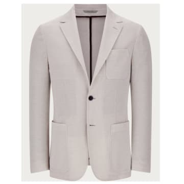 Canali - Chalk Grey Cotton Blend Jersey Blazer J0147-jj01974-802