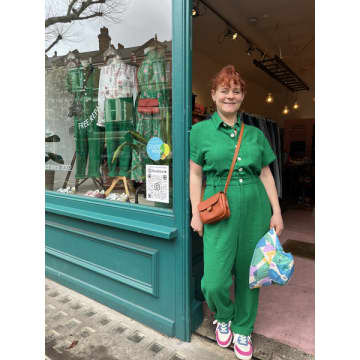 Lowie Linen Viscose Emerald Boilersuit