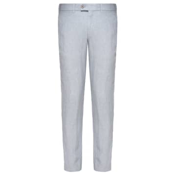 Hiltl - Tarent Slim Straight Linen Trousers In Light Grey