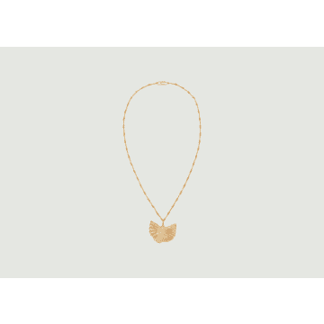 Shop Aurelie Bidermann Gold-plated Biloba Necklace