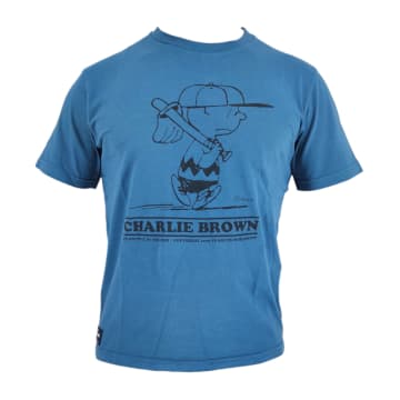 In The Box T-shirt Charlie Brown Baseball Garment Dyed Uomo Ottanio