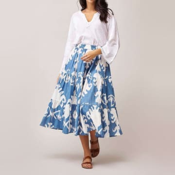 Dream Tiered Skirt In Blue