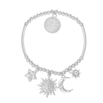 Bibi Bijoux Jewellery Bibi Bijoux Silver Cielo Ball Bracelet In Metallic