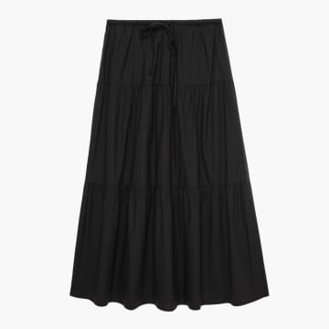 Rails Mary Cotton Poplin Black Midi Skirt