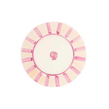 Anna + Nina Scallop Dinner Plate In Pink