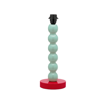 Anna + Nina Azure Blue Bubble Lamp Stand In Green