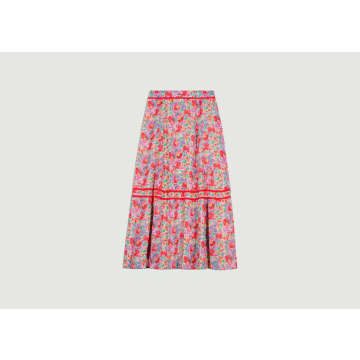 Shop Ba&sh Aliya Floral Print Midi Skirt