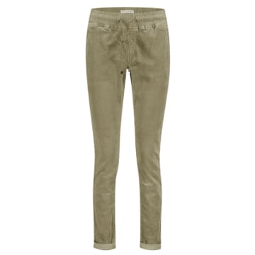 Red Button Trousers Sage Tessy Cord Jogger In Red