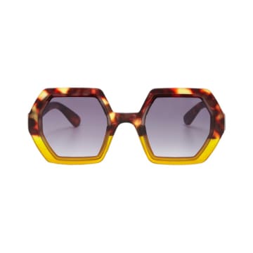 Okkia Emma Havana Yellow Sunglasses