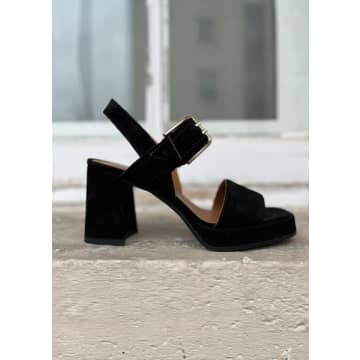 Alpe Chiara Block Heel Sandal In Black